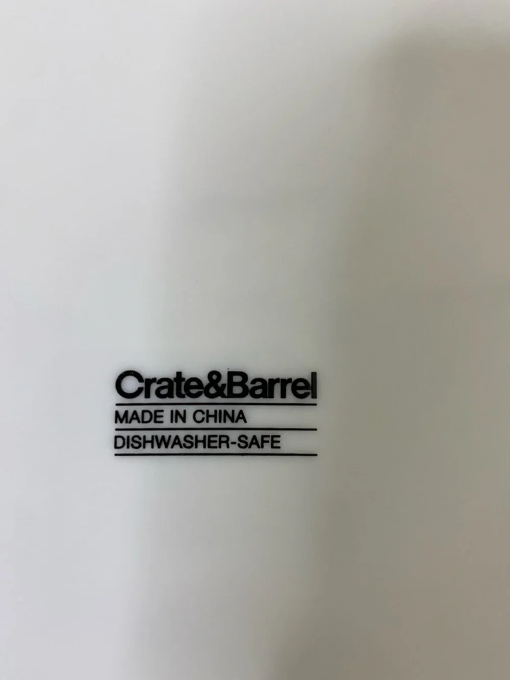 Crate & Barrel dog bowls, Woof, Ruff, Bark black text white bowl, heavy ceramic